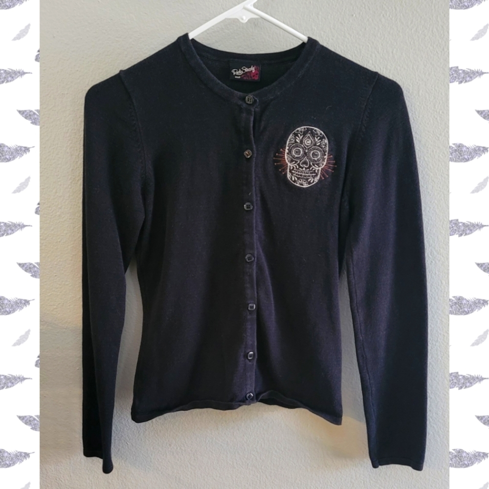 RockSteady Sugar Skull Button Down Cardigan